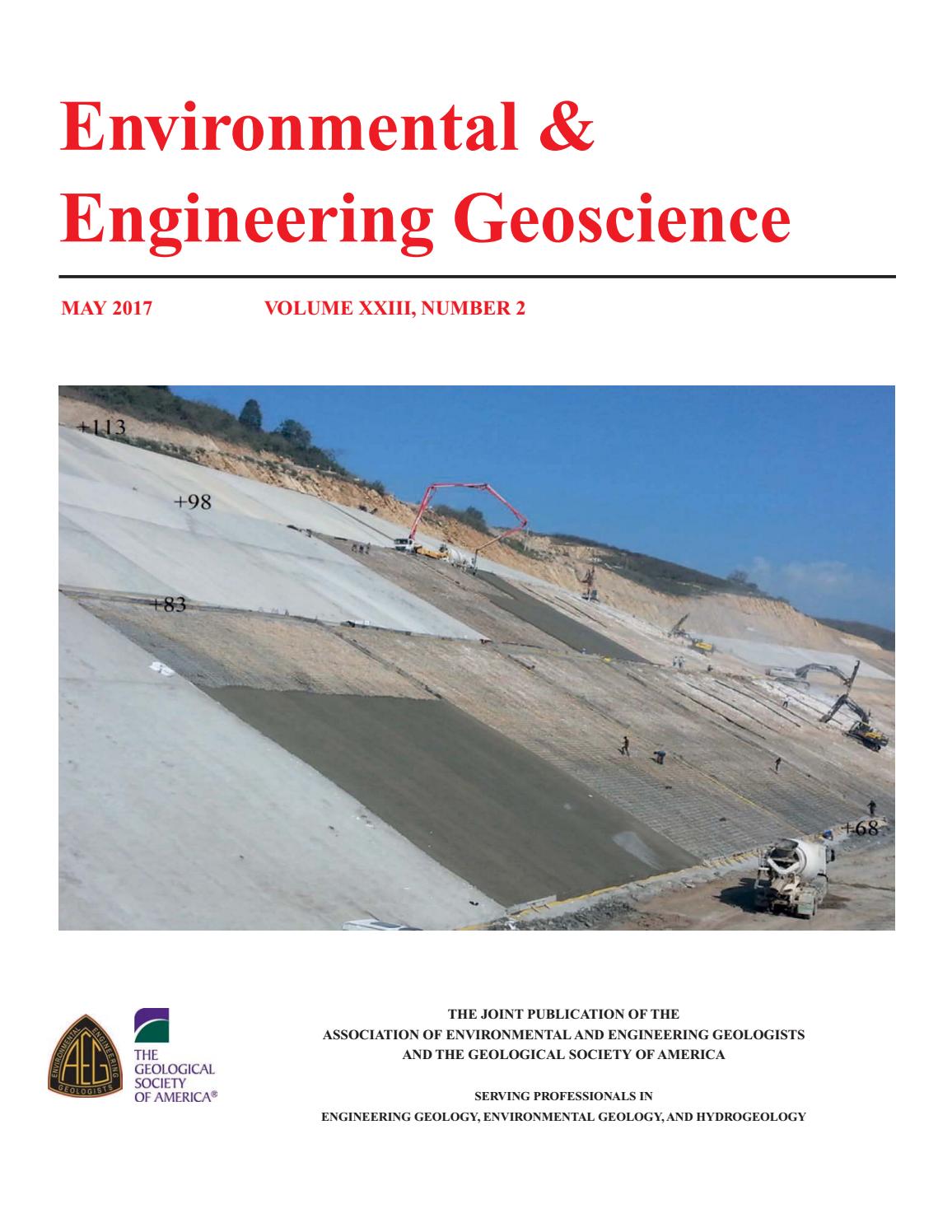 Environmental Engineering Geoscience May 2017 Vol. 23 No. 2 by