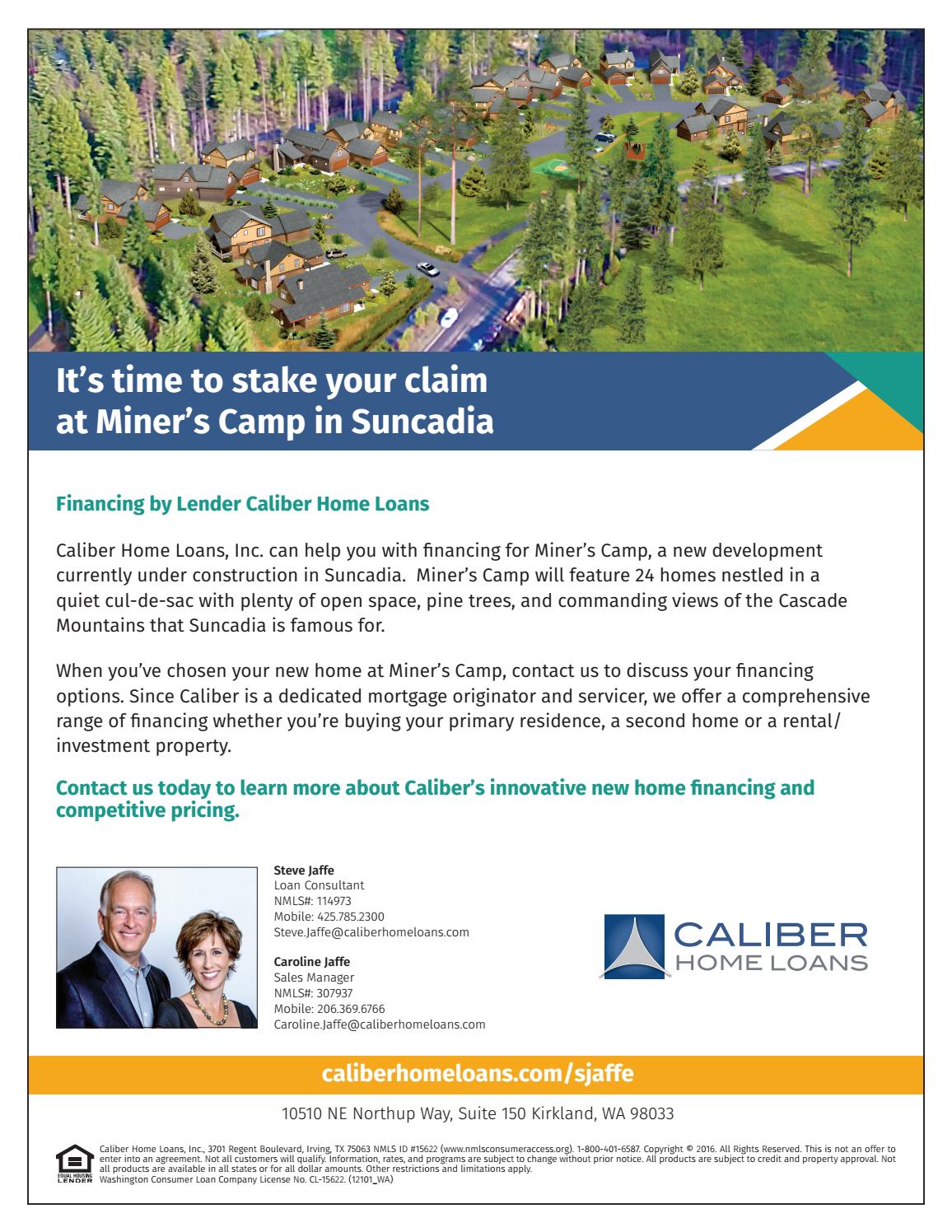 Miner's Camp Caliber Home Loans by Suncadia Resort Issuu