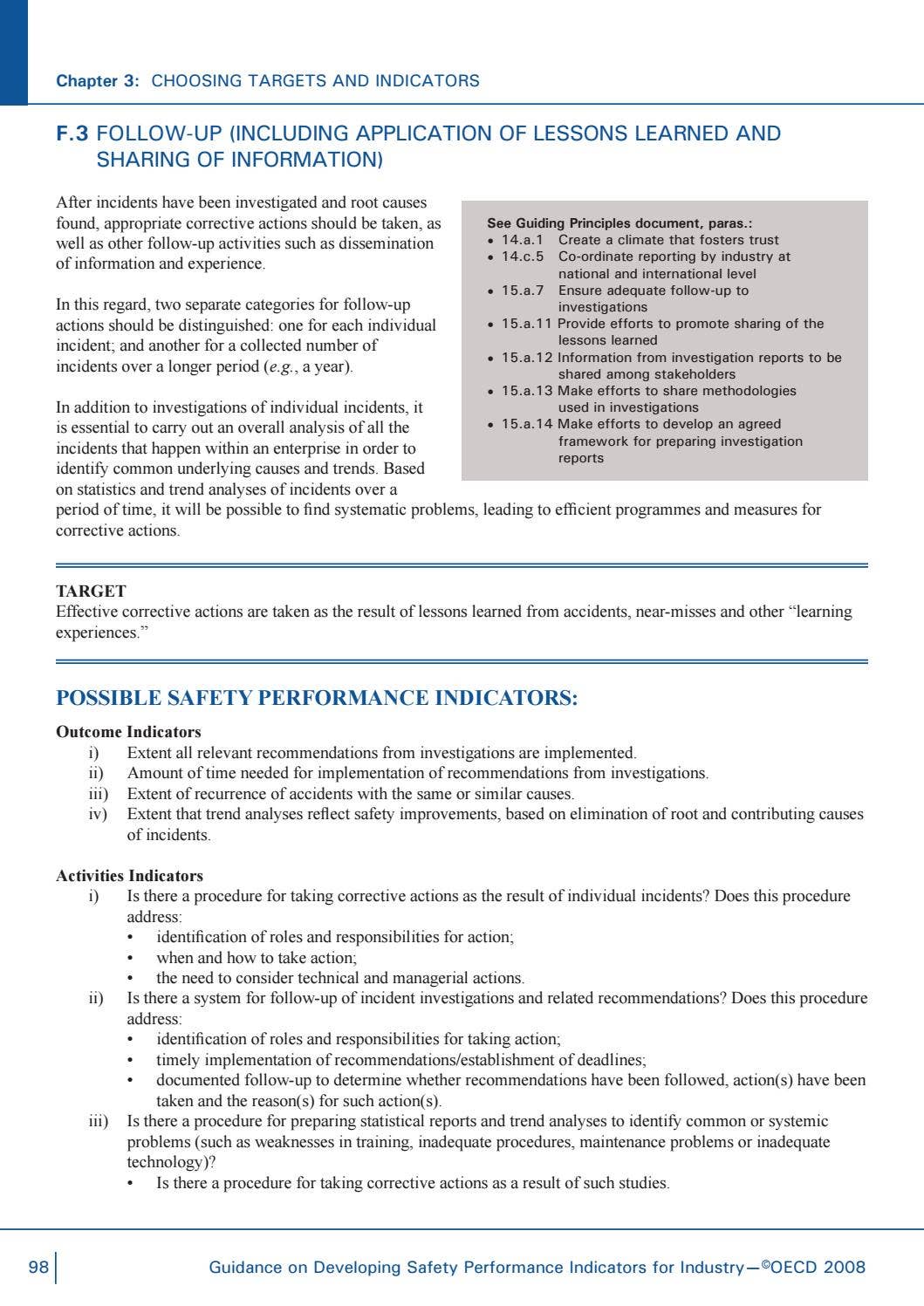 Guidance on safety performance indicators for industry by OECD - Issuu