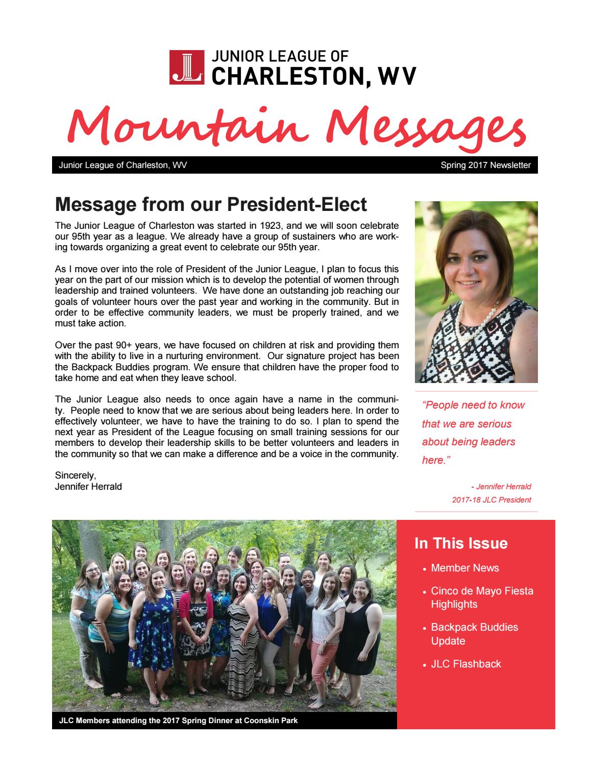 Spring 2017 JLC Newsletter by JLCharlestonWV Issuu