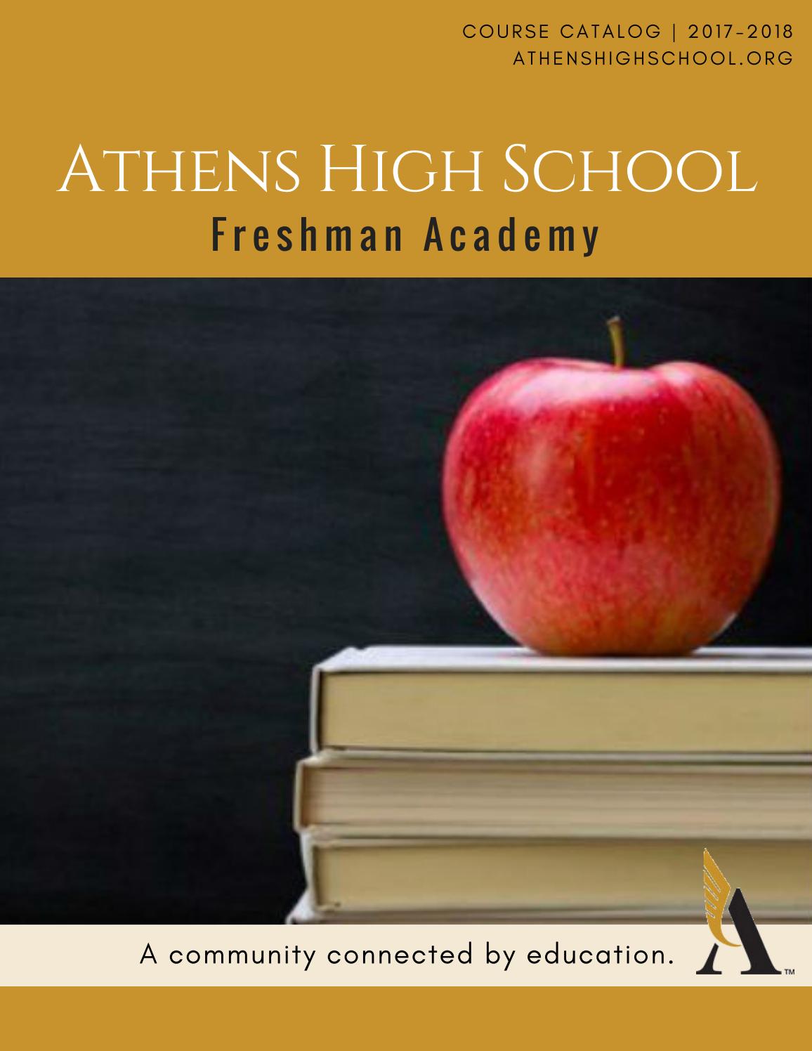 Athens High School Freshman Academy Course Catalog 20172018 by Athens
