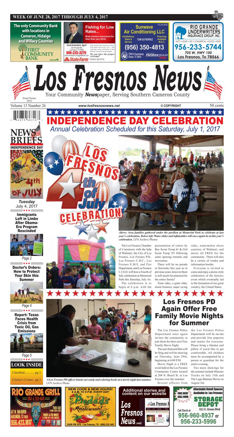 Los Fresnos News June 28, 2017 by La Feria News Issuu