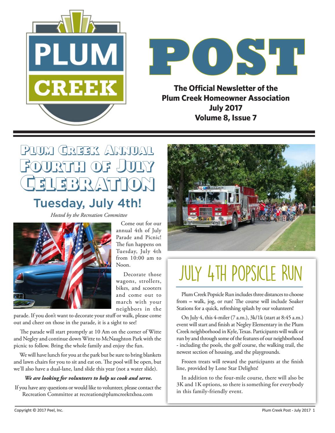 Plum Creek July 2017 by Peel, Inc. Issuu
