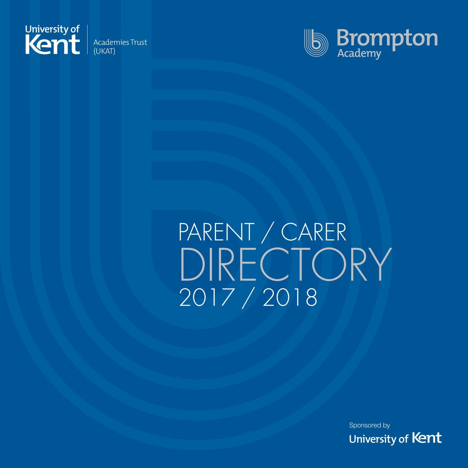 Brompton Academy Parent/Carer Directory 2017/2018 by Cleverbox UK Ltd