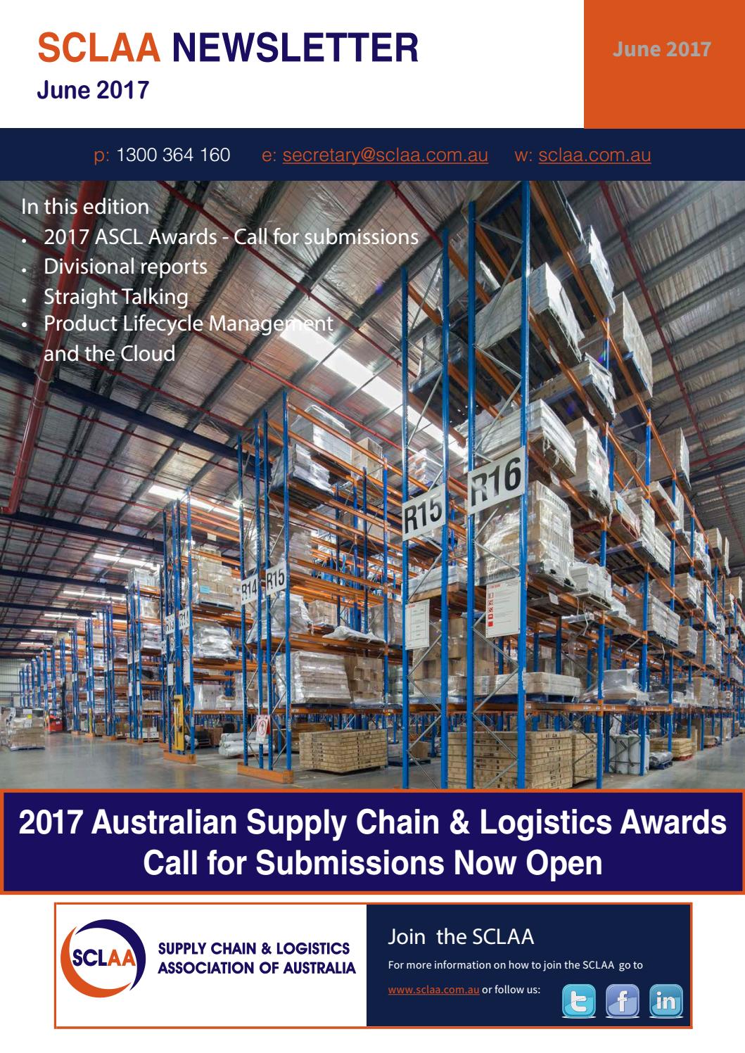 SCLAA June Newsletter 2017 by Supply Chain & Logistics Association of