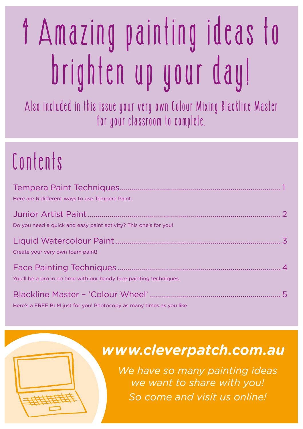 Cleverpatch Activity.pdf CleverPatch children's paint activities craft eBook 2016 by CleverPatch ...