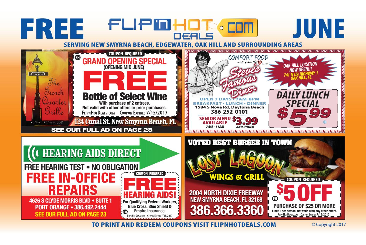 new smyrna beach restaurant coupons