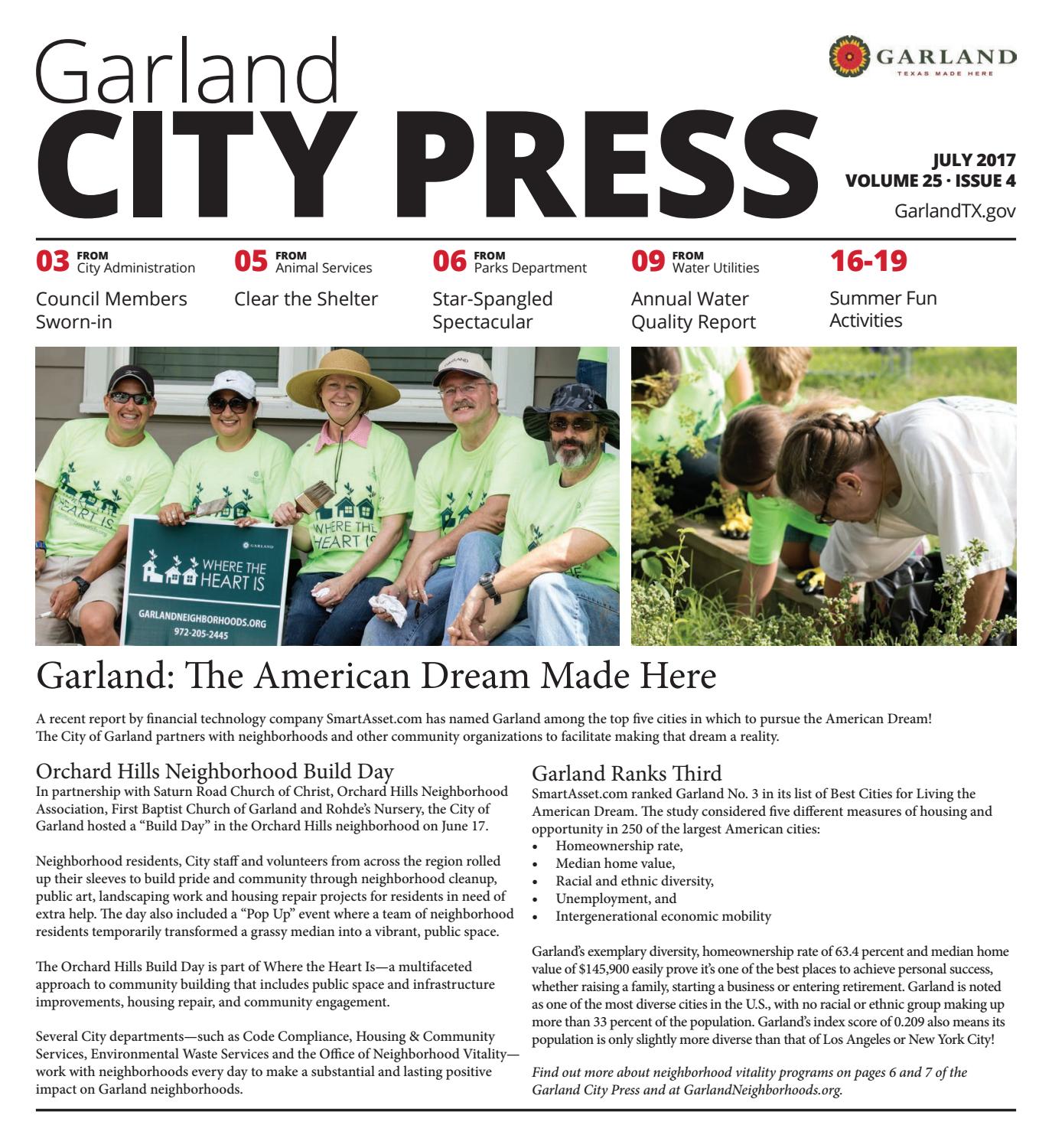Garland City Press July 2017 by City of Garland, Texas Issuu