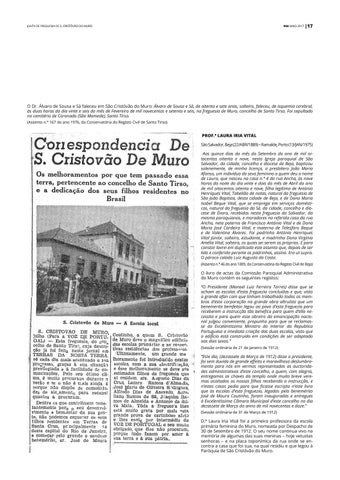Boletim informativo da Junta 德文 Freguesia 德文 S. Cristóvão do Muro - Ed.4 第 17 页