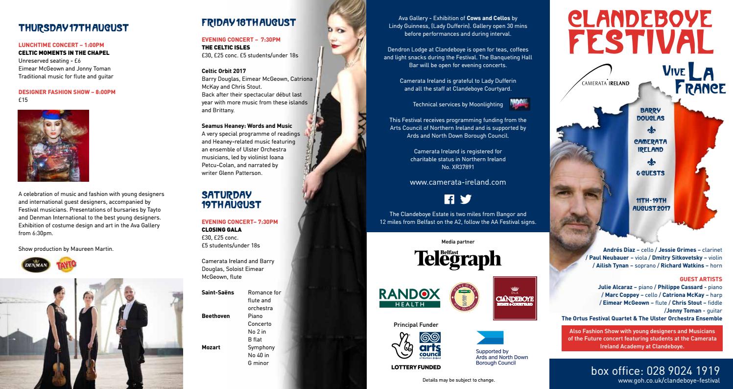 Clandeboye Festival 2017 by Nerve Centre Issuu