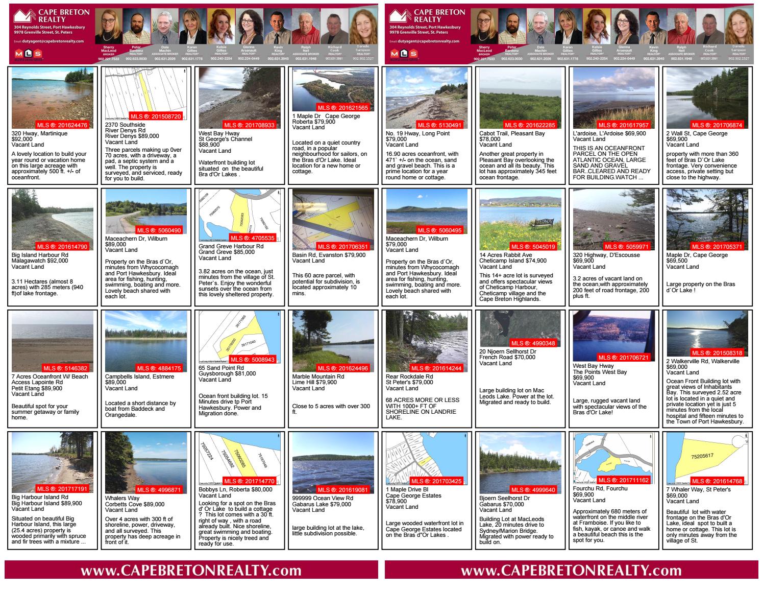 Cape Breton Realty Property Catalogue July 6, 2017 by Cape Breton