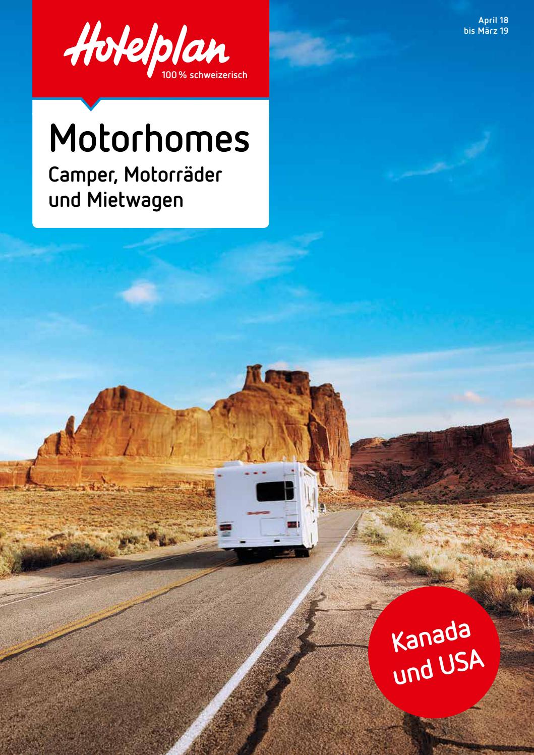 Hotelplan Motorhomes – April 18 bis März 19 by Hotelplan Suisse (MTCH ...