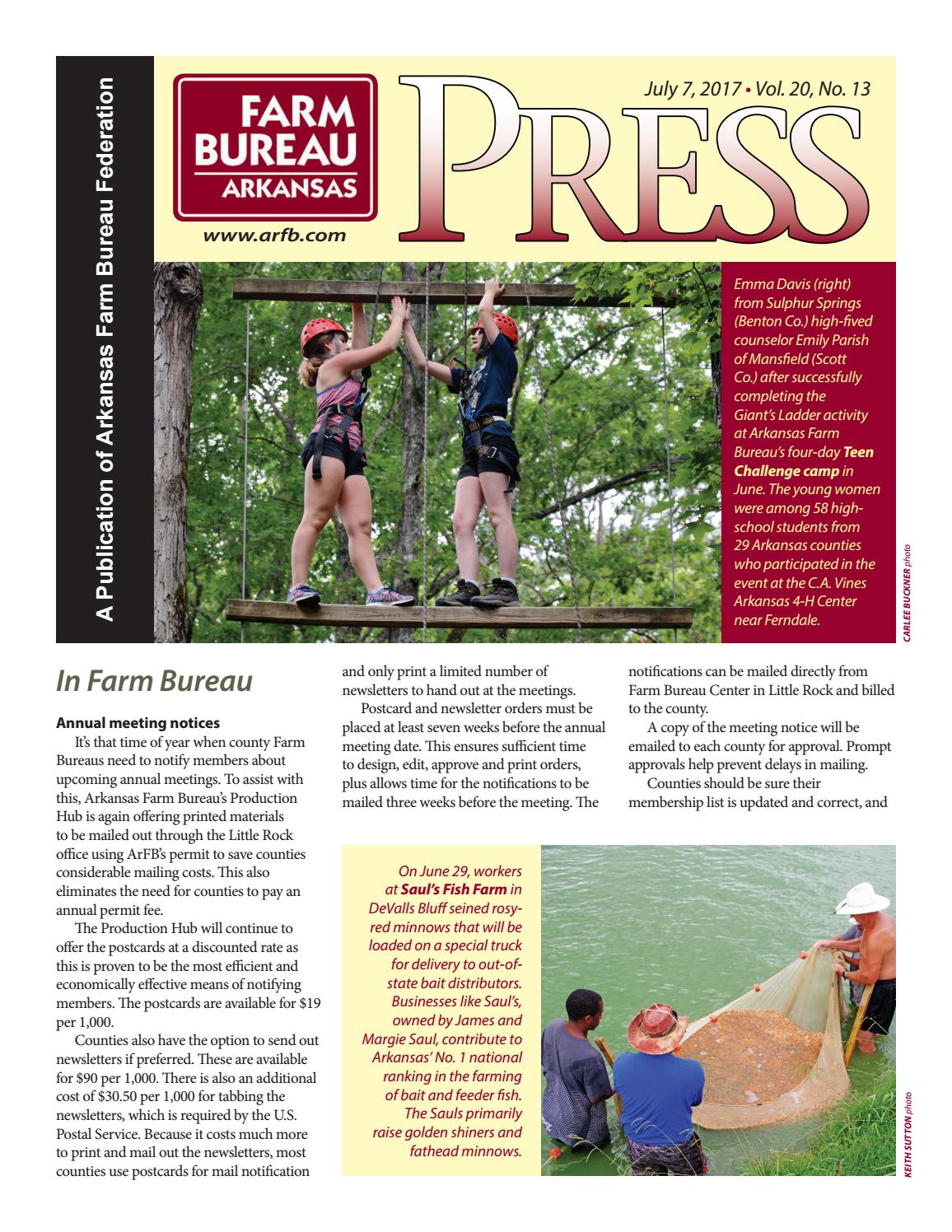 Farm Bureau Press for July 7, 2017 by Arkansas Farm Bureau Issuu