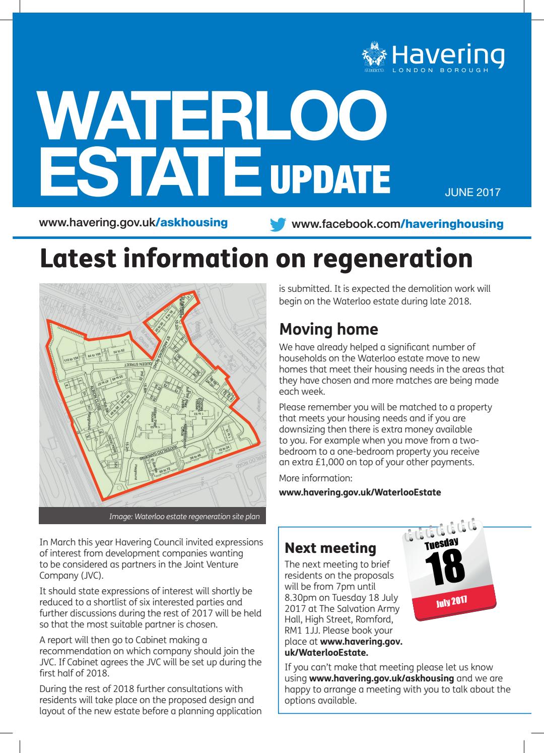 Waterloo estate update June 2017 by Havering Council Newsletters Issuu