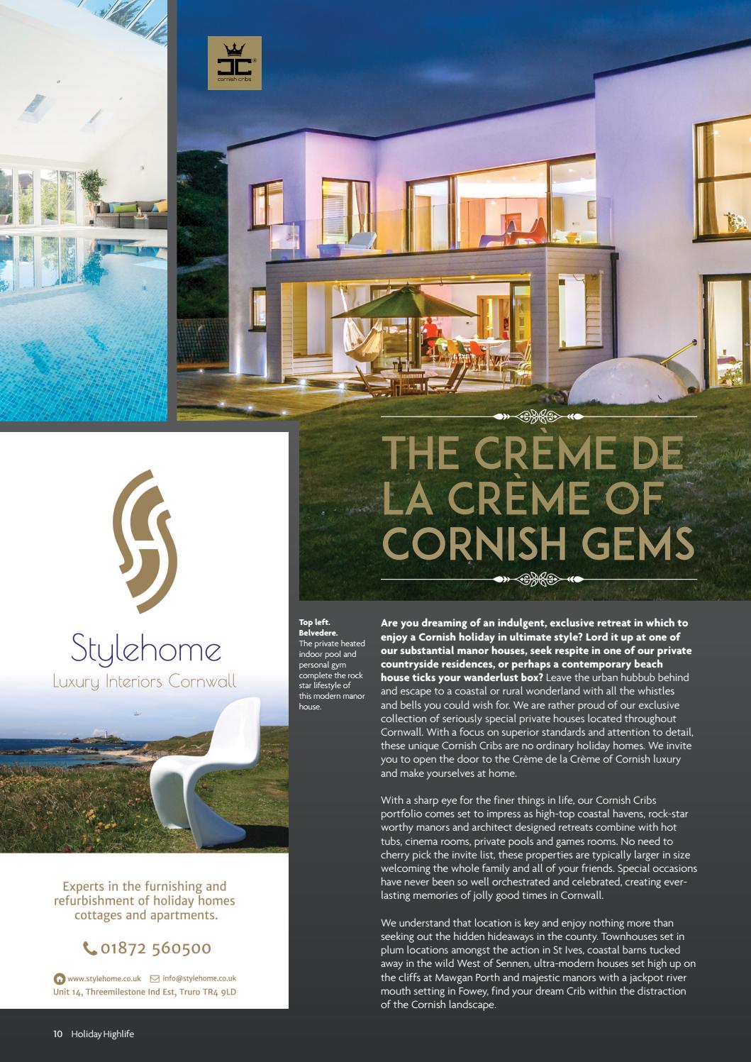 Cornish Gems Holiday Highlife Brochure 2017 18 Edition By Cornish