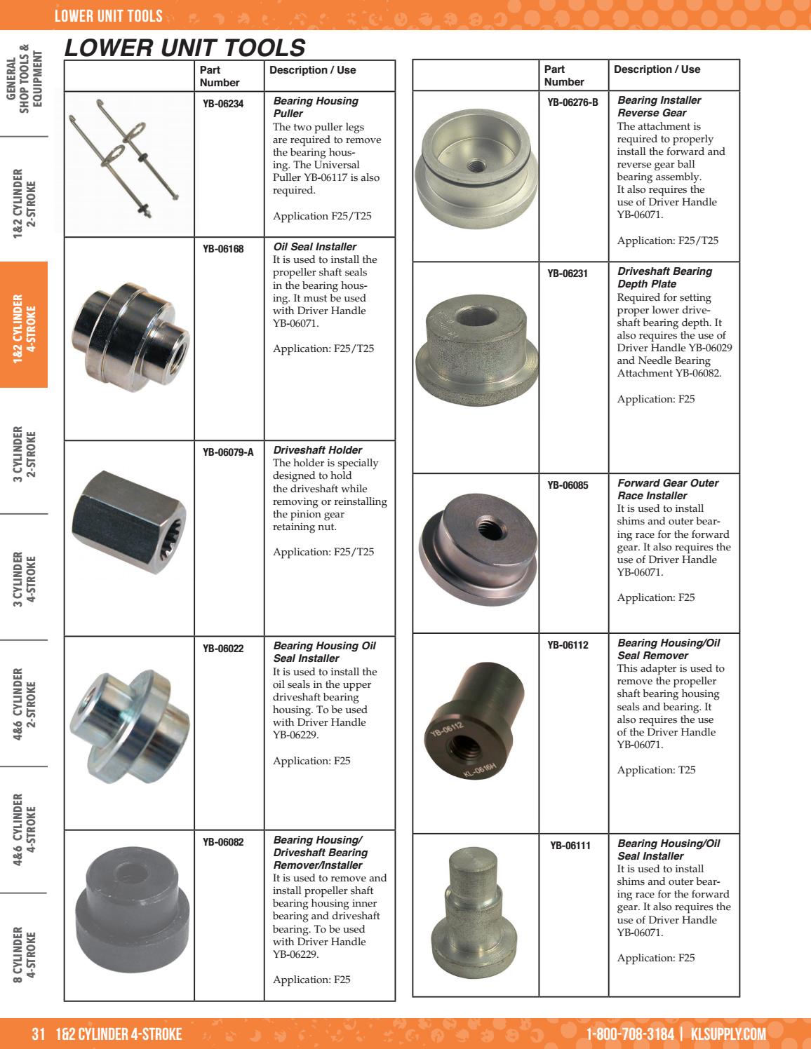 2017 Yamaha Marine Specialty Tool Catalog by K&L Supply Company Issuu