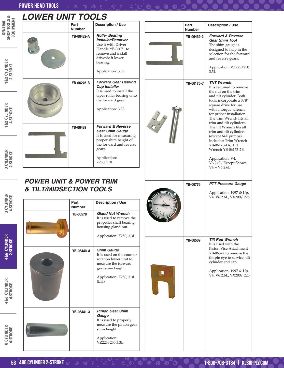2017 Yamaha Marine Specialty Tool Catalog by K&L Supply Company Issuu