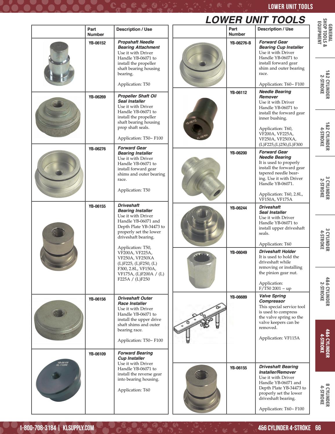 2017 Yamaha Marine Specialty Tool Catalog by K&L Supply Company Issuu