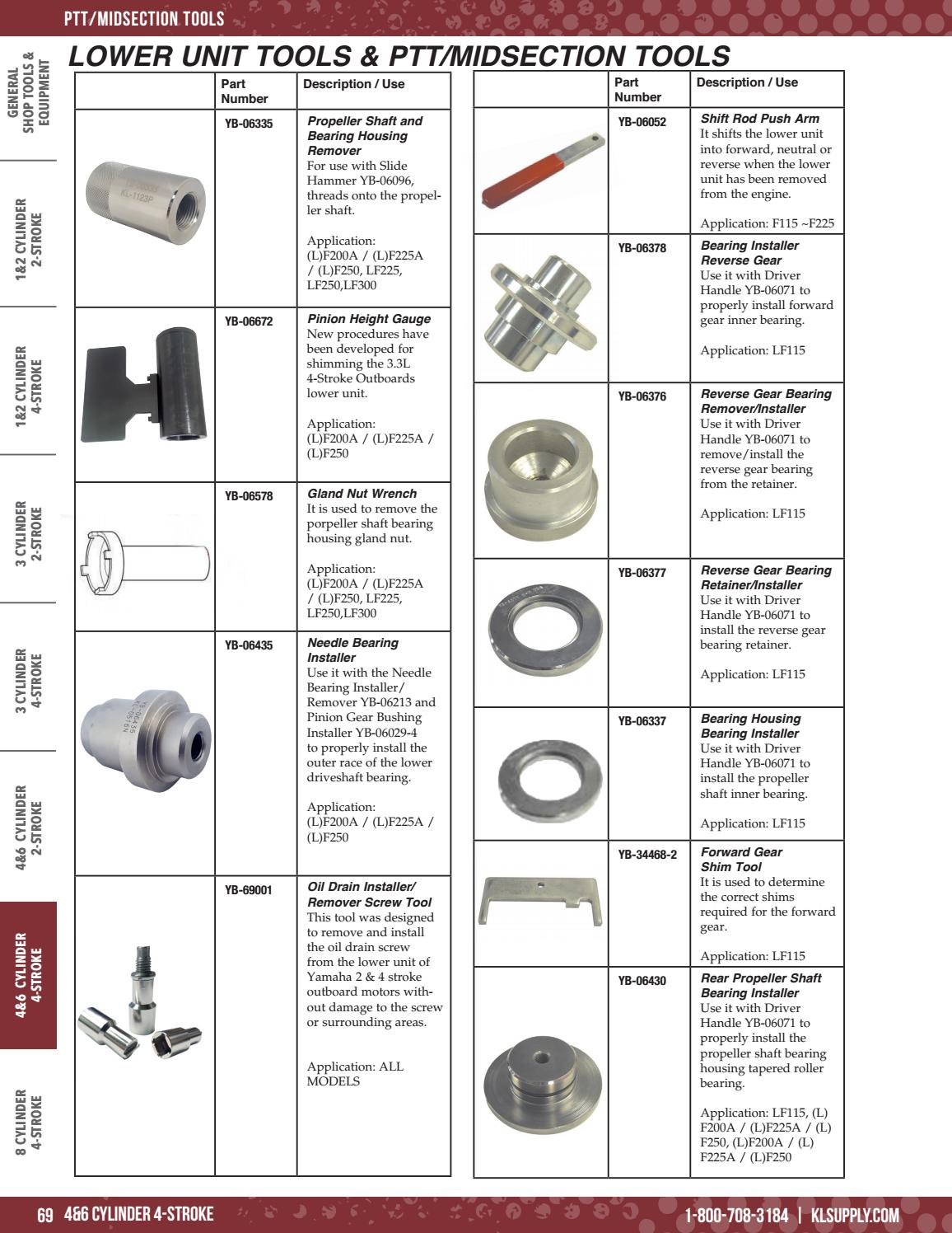 2017 Yamaha Marine Specialty Tool Catalog by K&L Supply Company Issuu