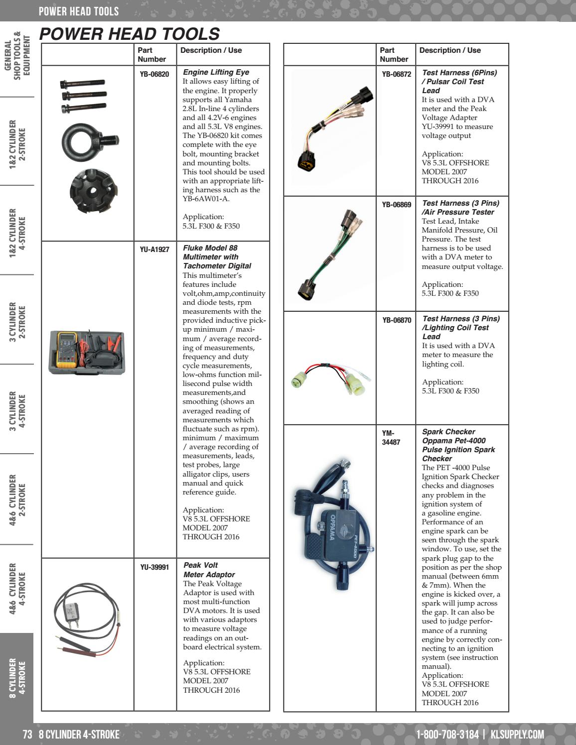 2017 Yamaha Marine Specialty Tool Catalog by K&L Supply Company Issuu