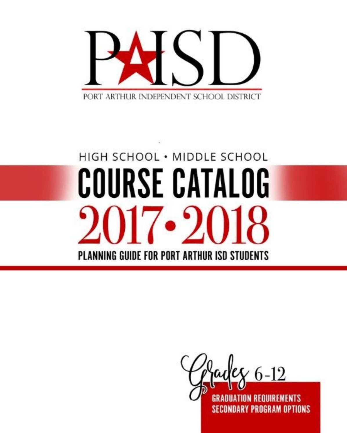 2017 2018 Course Catalog by PAISD Webmaster Issuu