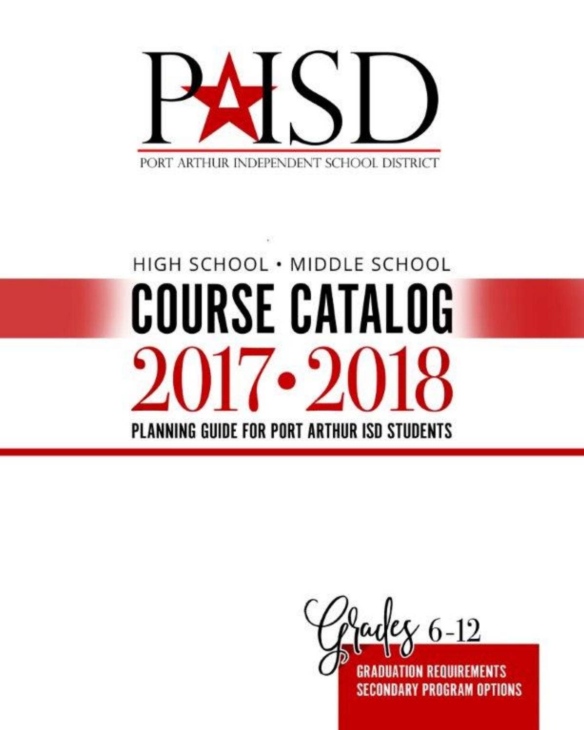 2017 2018 Course Catalog by PAISD Webmaster Issuu
