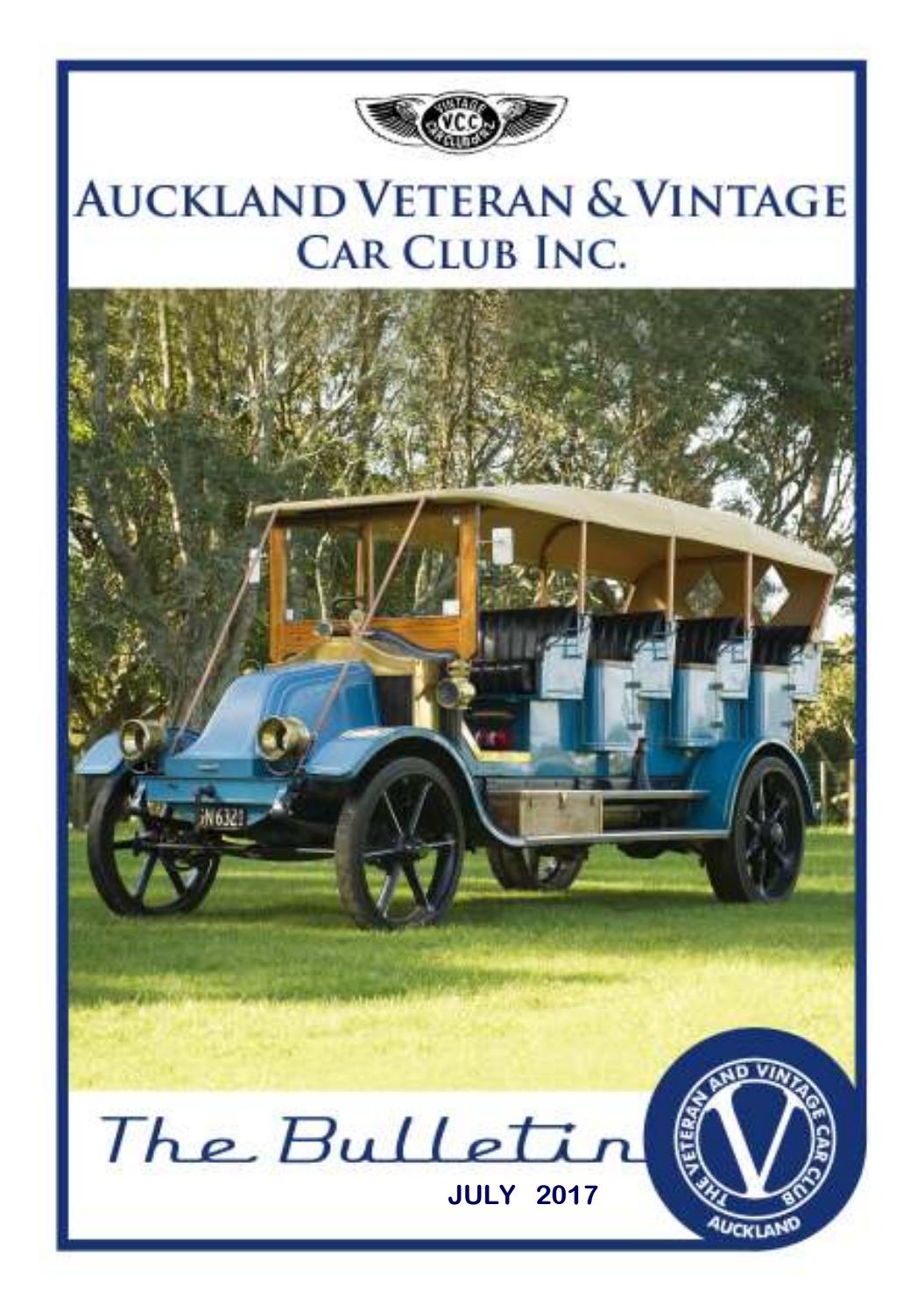 Auckland VCC July 2017 by Vintage Car Club of New Zealand Issuu