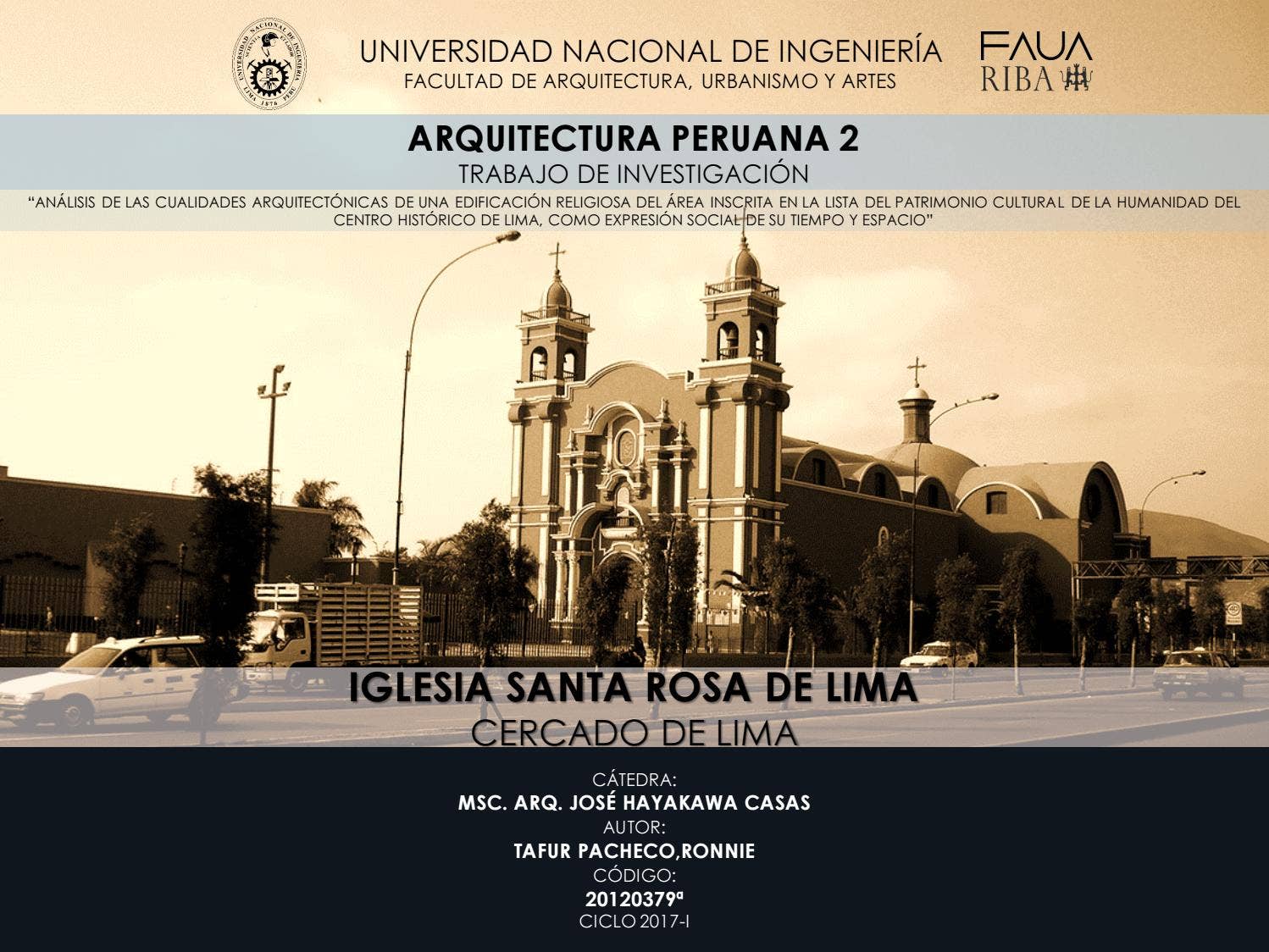 2017 - I - TAFUR PACHECO RONNIE F. by Arquitectura Peruana 2 - Issuu, image size:1498x1124