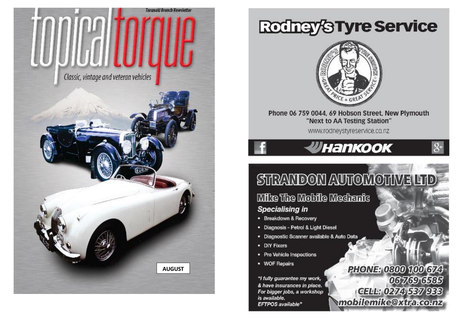 Taranaki VCC August 2017 by Vintage Car Club of New Zealand Issuu