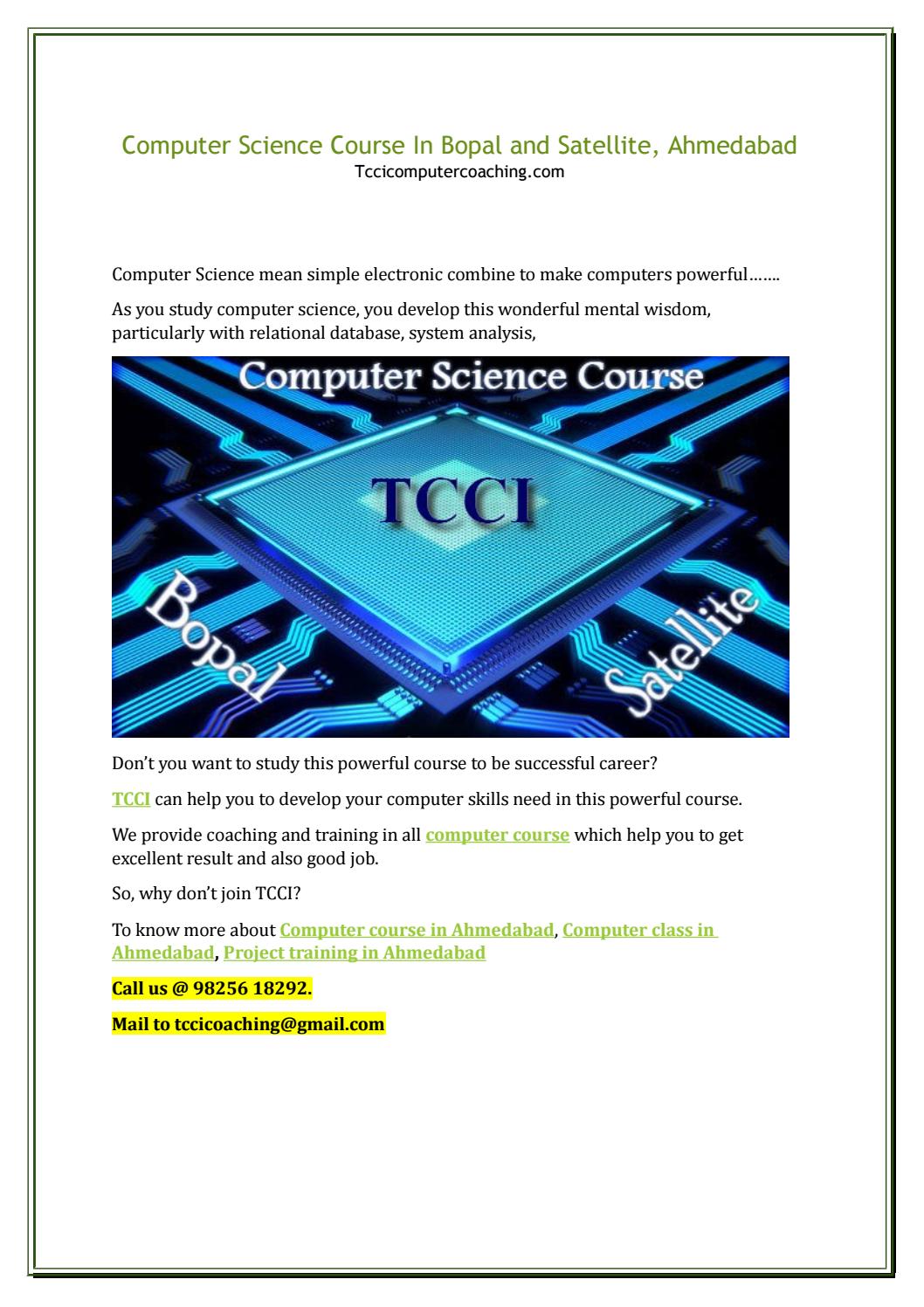 Computer Science Course In Bopal And Satellite Ahmedabad By Rosario Computer Science Course In Bopal And Satellite Ahmedabad By Rosario