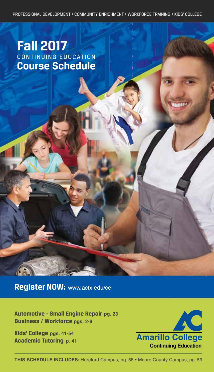 Continuing Education Fall 2017 by Amarillo College Issuu