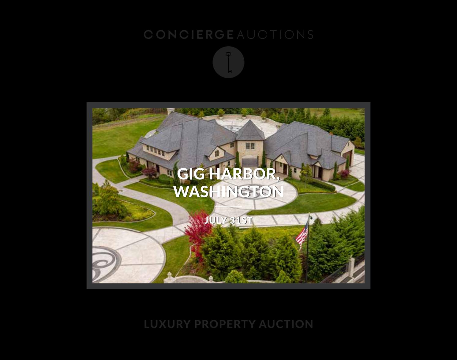 Gig Harbor, Washington Auction July 30th by Sotheby's Concierge