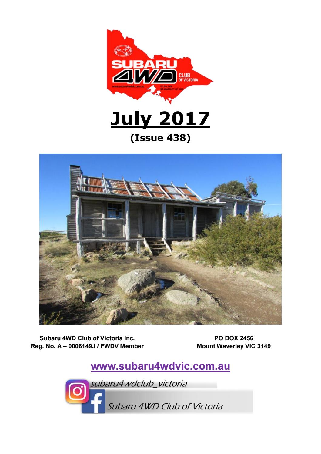 Vic Bailey Subaru >> Subaru 4WD Club of Victoria - July 2017 magazine online ... Vic Bailey Subaru >> Subaru 4WD Club of Victoria - July 2017 magazine online ...