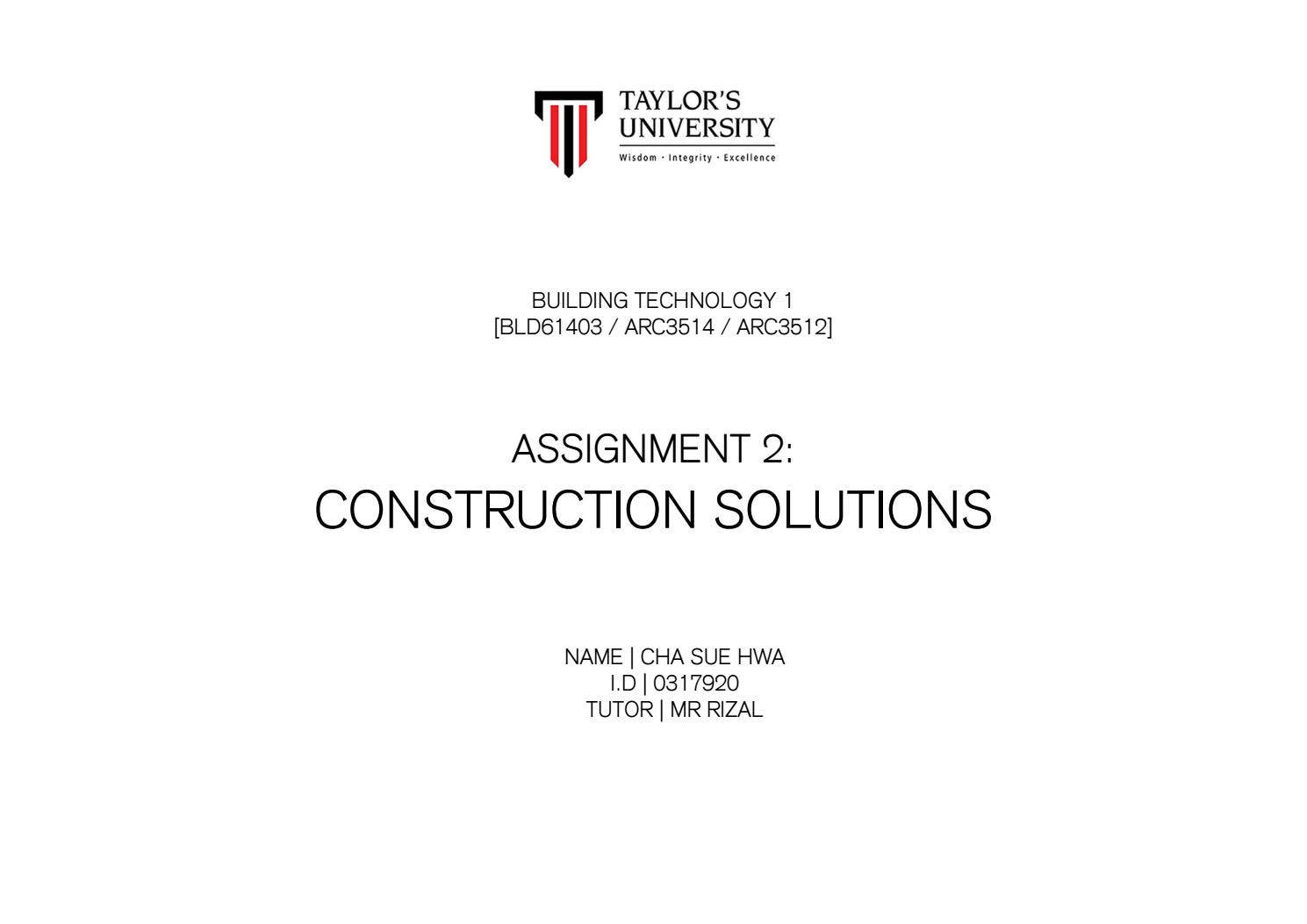 Construction Solutions - Building Technology I by Sue Hwa - Issuu