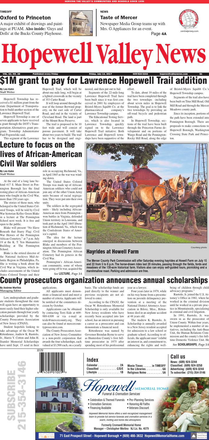 20170714 Hopewell Valley News by NEWSPAPERS Issuu