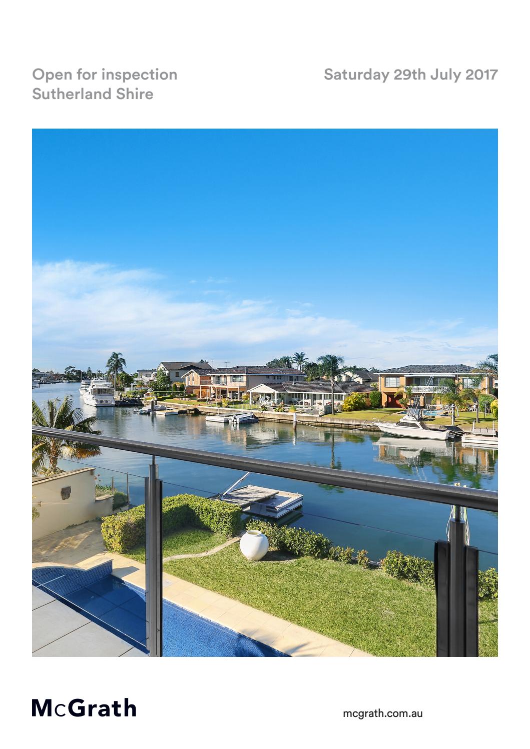 Open Homes in Sutherland Shire Saturday 29th July 2017 by McGrath