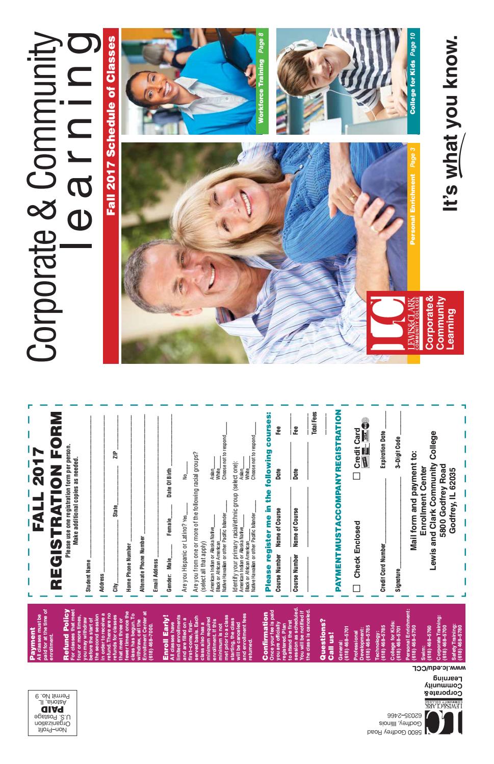 Corporate & Community Learning Catalog Fall 2017 by Lewis and Clark