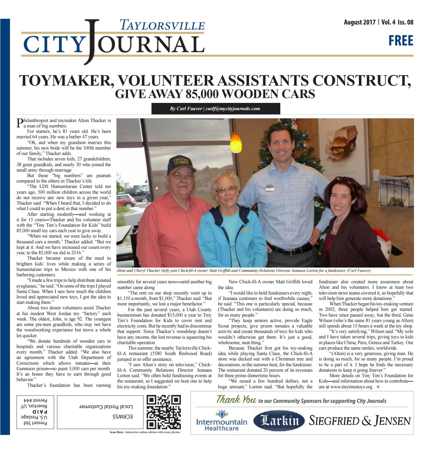 Taylorsville Journal August 2017 by The City Journals Issuu