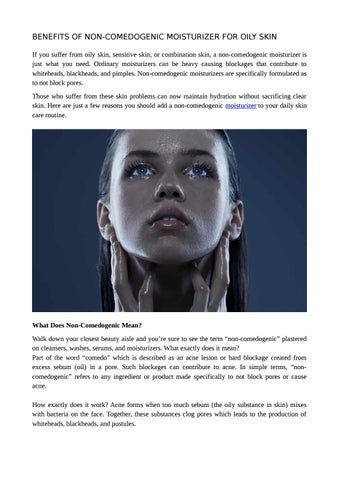 if you have oily skin you should moisturize