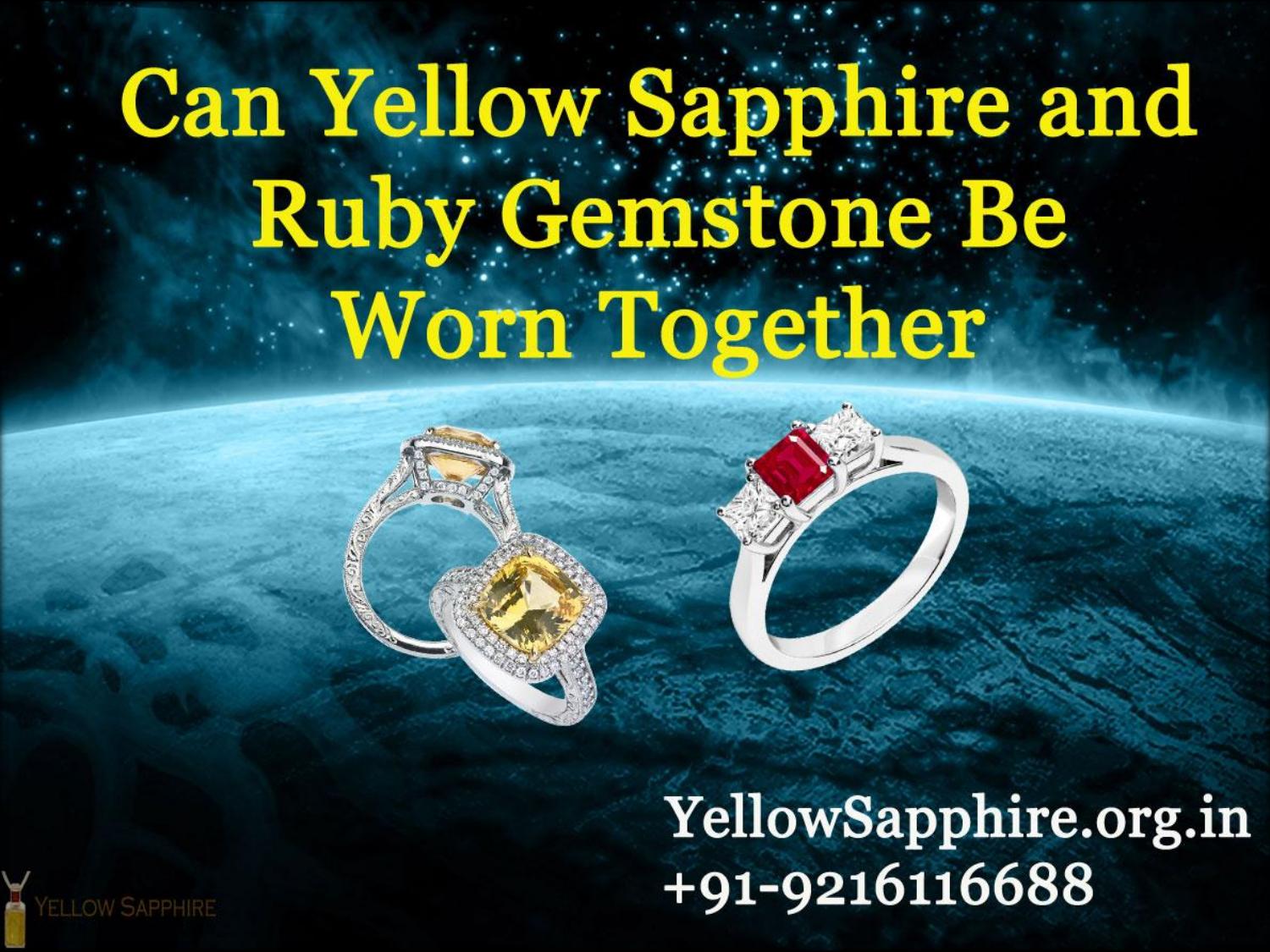 Can Yellow Sapphire and Ruby gemstone be worn together by Yellow