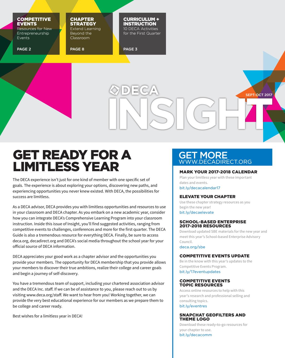 deca insight september october 2017 by deca inc issuu deca month flyer