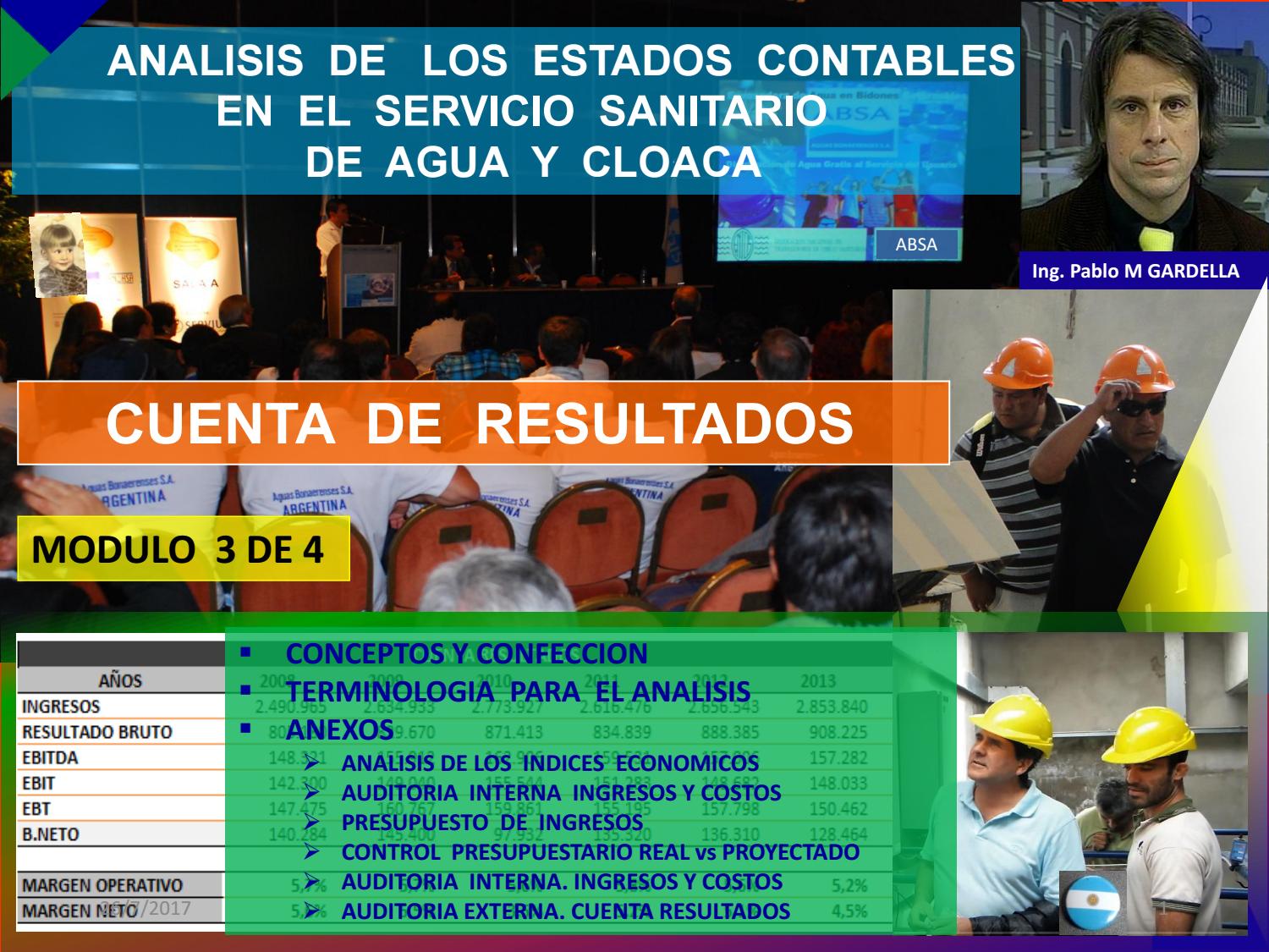CUADRO de RESULTADOS en Empresas de Servicios Sanitarios de Agua y ...