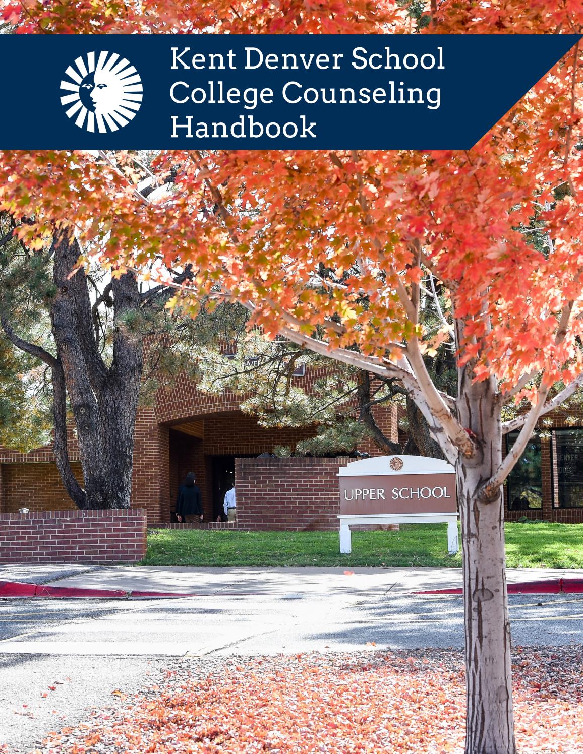 Kent Denver College Counseling Handbook 2017 18 By Kent Denver School