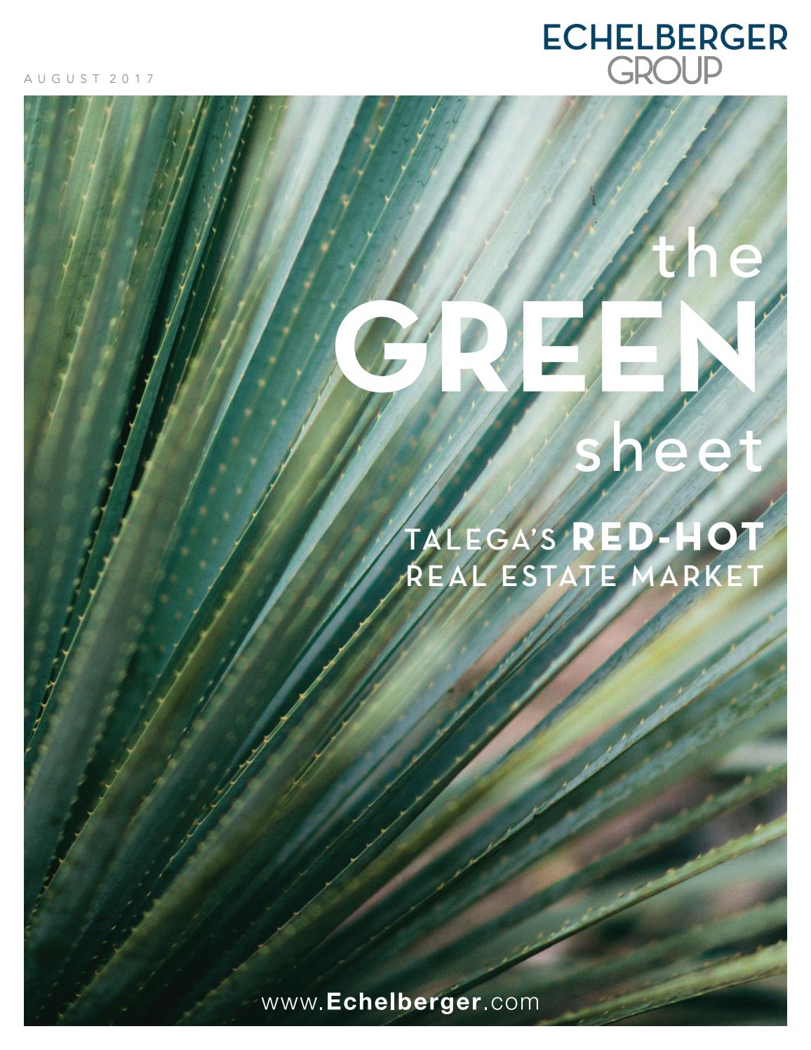 the GREEN sheet August 2017 by Echelberger Group Issuu