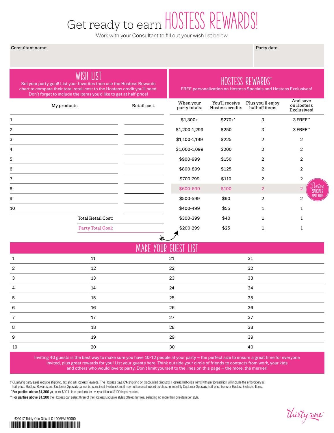Hostess Introduction Sheets Hostess rewards flier fall winter 2017 by Lori Korn, Independent ...