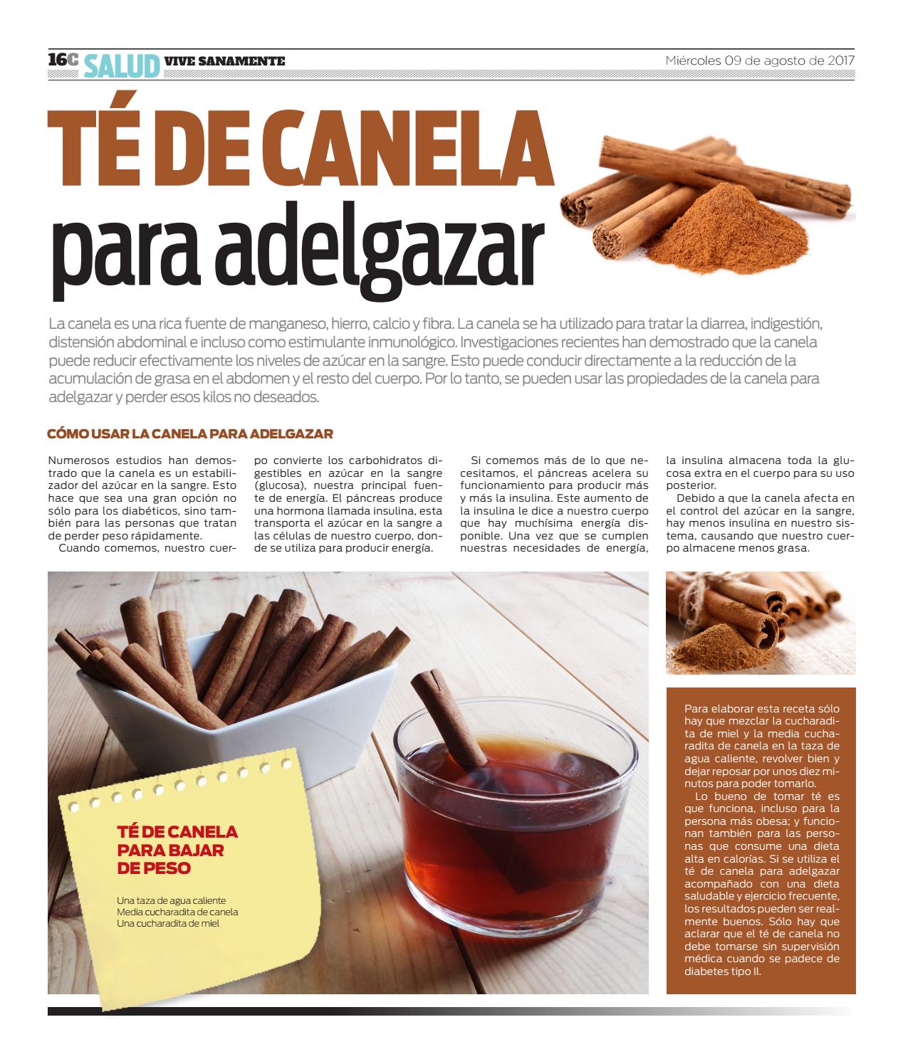 Bajar de peso con miel y canela