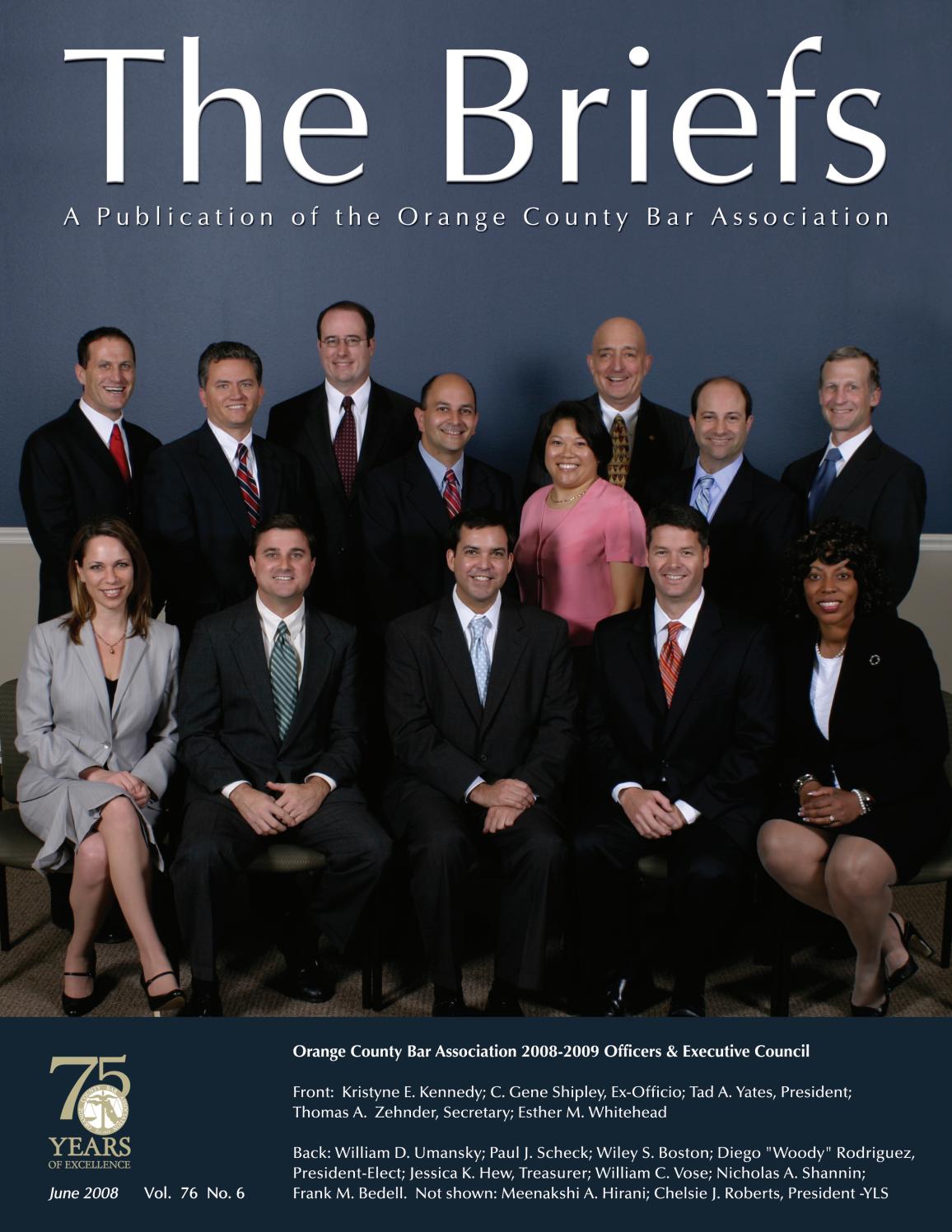 Orange County Bar Association The Briefs June 2008 by Orange Co Bar