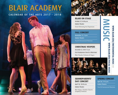 2017-18 Arts Calendar by Blair Academy - Issuu