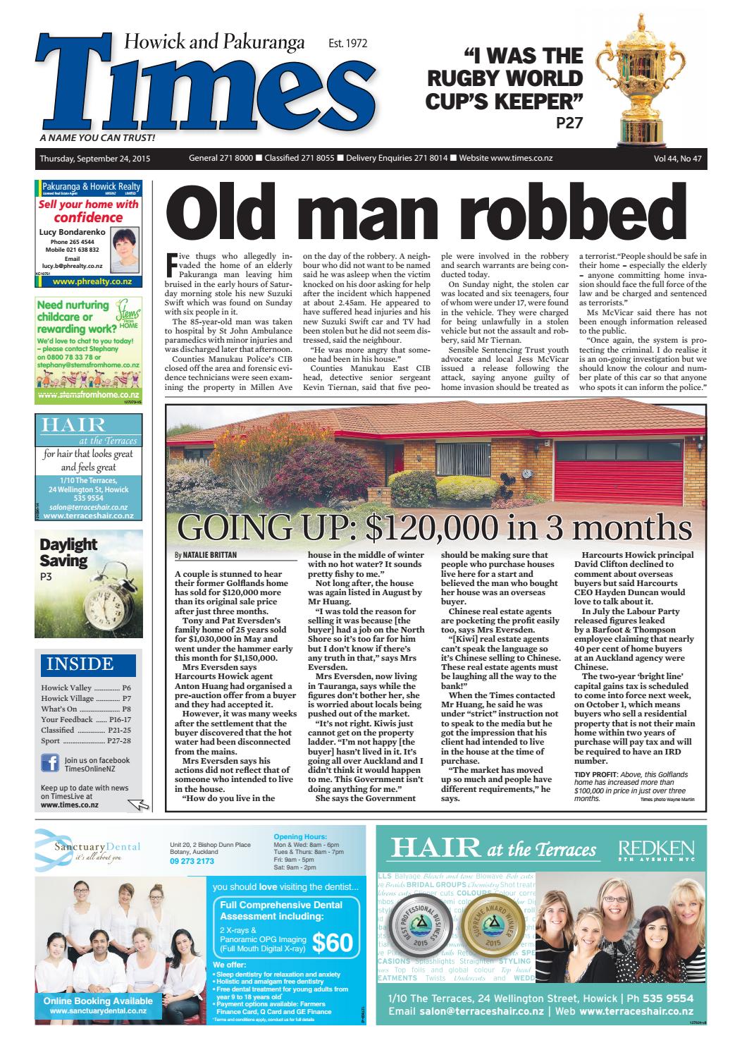 Howick And Pakuranga Times Sept 24 2015 By Times Media Issuu