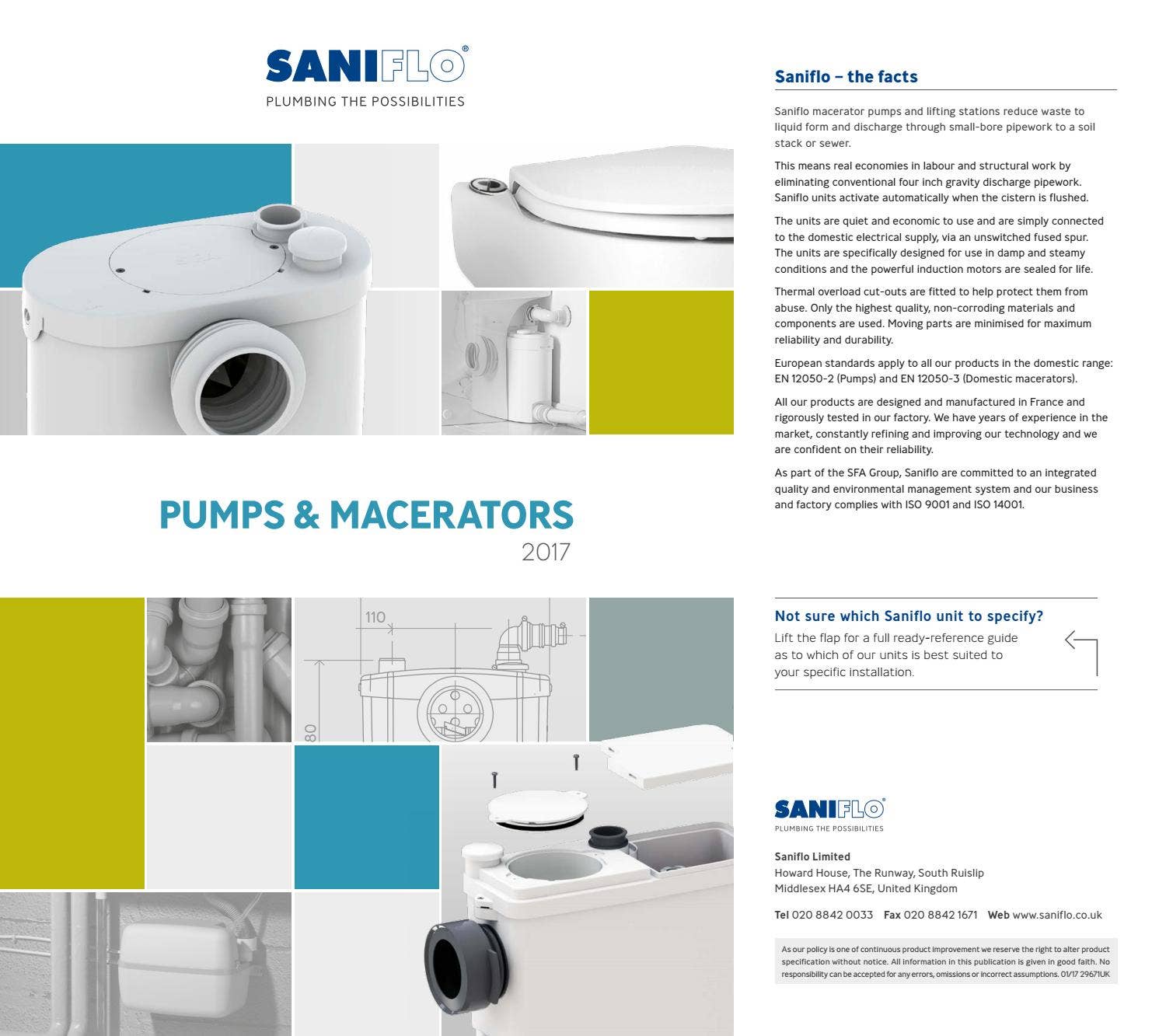 Saniflo Rough In Saniflo brochure 2017 by Rubberduck Bathrooms Ltd - Issuu